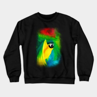 Macaw Parrot Flight Oil Painting ArtWork Crewneck Sweatshirt